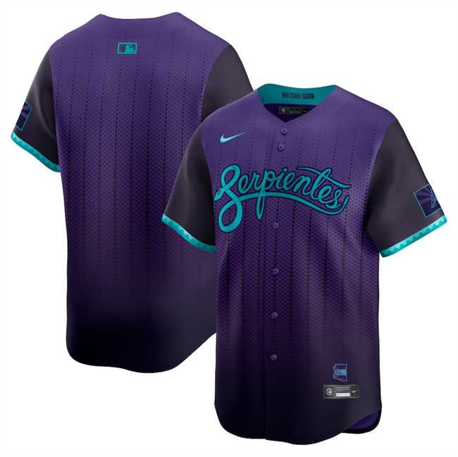 Mens Arizona Diamondbacks Blank Purple 2025 City Connect Limited Stitched Jersey Dzhi->arizona diamondbacks->MLB Jersey
